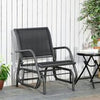 Outdoor Gliding Swing Chair Garden Seat with Mesh Seat Curved Back Steel Frame