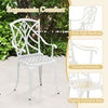 Patio Cast Aluminum Dining Table & Chair Set, 5 Piece Outdoor Bistro Set
