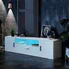 TV Stand 160cm High Gloss TV Unit Cabinet Sideboard With LED Light & Drawers