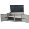 330L Garden Patio Storage Container Outdoor PE Wicker Storage Box Grey
