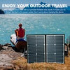 Portable 100W Solar Panel Kit + 100A Controller Camping Charger Power Station RV