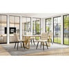 Dining Table 140x80x75cm Metal Legs Rectangular Kitchen Table in Marble Pattern