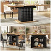 Extendable Dining Table With Storage Cabinet. 4-6 Person Table 110-140x80cm