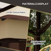 3 x 3(m) Pop Up Gazebo Tent with Netting, Height Adjustable, Beige