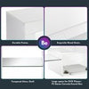 LED TV Stand Cabinet Unit Modern 2 Drawer MDF Entertainment RGB Lights White