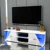150cm Modern TV Unit Cabinet TV Stand High Gloss 2 Door with LED Light Home Room