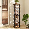 Shoe Rack Wooden Tall Shoe Shelf Shoe Storage Organizer 28 x 28 x 113 cm