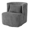 Grey Cuddle Chair Accent Comfy Fleece Round Tub Armchair NO SWIVEL!!
