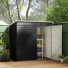 6 x 4ft Metal Garden Shed with Lockable Door and Gloves, Dark Grey