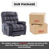 Electric Power Lift Riser Recliner Chair Sofa W/ Massage and Heat Armchair Grey