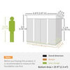 Outdoor Garden Storage Shed for Patio Bike Grey Wood Grain Sloped Roof
