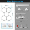 11HEX Honeycomb Light Hexagon LED Lighting Lamp for Home Workshop Car Garage Gym