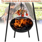 1.5m Tripod Outdoor Fire Pit BBQ Round Bowl Garden Extra Large Barbecue Grill