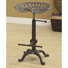 2x Adjustable Tractor Seat Bar Stool Rustic Cast Iron Industrial Chair Vintage