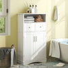 Freestanding Storage Cabinet with 2 Adjustable Shelves-White