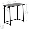 Folding Wooden Desk & Chair Set Deluxe Home Office Bedroom PC Laptop Study