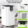 20L Dehumidifier Air Purifier with Humidistat LCD Display for Home Laundry White