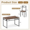 5 Pcs Dining Table Set Industrial-Style Kitchen Table & 4 Chairs-Coffee