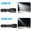 High Power Adjustable Focus LED Flashlight 5 Modes with Battery and Charger