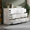 High Gloss Chest of 6 Drawers Bedside Cabinet White Storage Bedroom Furniture