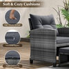 5 Piece Wicker Patio Furniture Set Conversation Set-Grey
