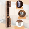 Slim Bathroom Tall Cabinet w/ 1 Drawer & 5 Adjustable Shelves-Coffee