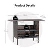 Outdoor Wicker Bar Table Rattan Bar Counter Table for Backyard