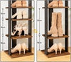 Shoe Rack Wooden Tall Shoe Shelf Shoe Storage Organizer 28 x 28 x 113 cm