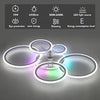 LED Ceiling Fans With Lights Dimmable Remote Control App Control for Bedroom
