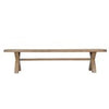 Large Smoked Oak Dining Bench with Cross Leg FOL101850