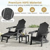 Patio Adirondack Chair All-Weather Lounge Chair w/Retractable Footrest