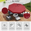 Heavy-Duty Outdoor Parasol 290 cm Offset Hanging Umbrella-Red