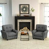Modern Tufted Accent Chair Grey Lounge Sofa with Removable Cushions
