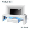 LED TV Stand Cabinet Unit Modern 2 Drawer MDF Entertainment RGB Lights White