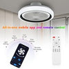 RGB LED Ceiling Fan With Lights Smart Remote Control APP Control Timing Dimmable