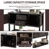 Console Sofa Table Narrow Entryway Table W/ 2 Drawers & 2 Storage Cabinets