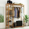 Heavy Duty Clothes Rail Garment Wardrobe Stand Hanging Rack Corner Hallway Shelf
