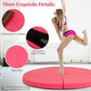 Round Portable Yoga Mat Pole Dance Crash 59” x 3” (W x T)-Pink