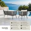 Garden Chairs Sofa Lounge Set Outdoor Furniture Rattan Couch Thick Cushions