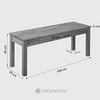 Solid Wood Dining Bench Tomas - Durable Modern Wooden Seat 100x35x45cm