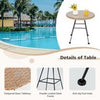 Patio conversation set 3 Pieces Patio Bistro Set with Soft Seat Cushions-Grey