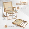 Portable Lawn Chairs Folding Camp Chairs Set-Beige