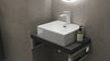 Bathroom Sink Countertop Wash Basin Ceramic Wall Mounted Rectangle Sink