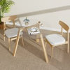 Round Glass Dining Table w/Tempered Glass Tabletop-Natural