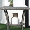 Rattan Bistro Set Garden Chair Table Patio Outdoor, Light Grey