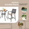 Outdoor Bar Height Chairs 2 Pack Patio Bar Stools Set W/ Soft Seat Cushions