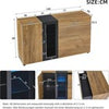 Modern Chest of Drawers Sideboard Storage Cabinet with LED Lights & Shelves