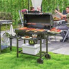 BBQ Smoker Charcoal Barbecue Grill Portable Outdoor Garden Grill with Wheels