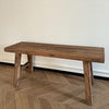 Farmhouse Solid Wood Bench, Rustic Natural Dining & Entryway Seat 100cm
