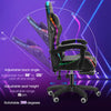 RGB LED Gaming Chair Racing Chair Office Computer PC Recliner with Music Speaker
